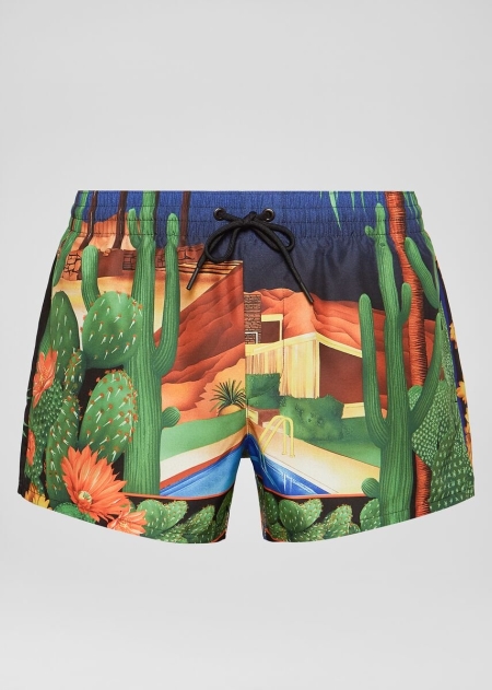 Pantaloni Scurti Inot Versace Versace Palm Springs Print Barbati | ZFHXYOG-51